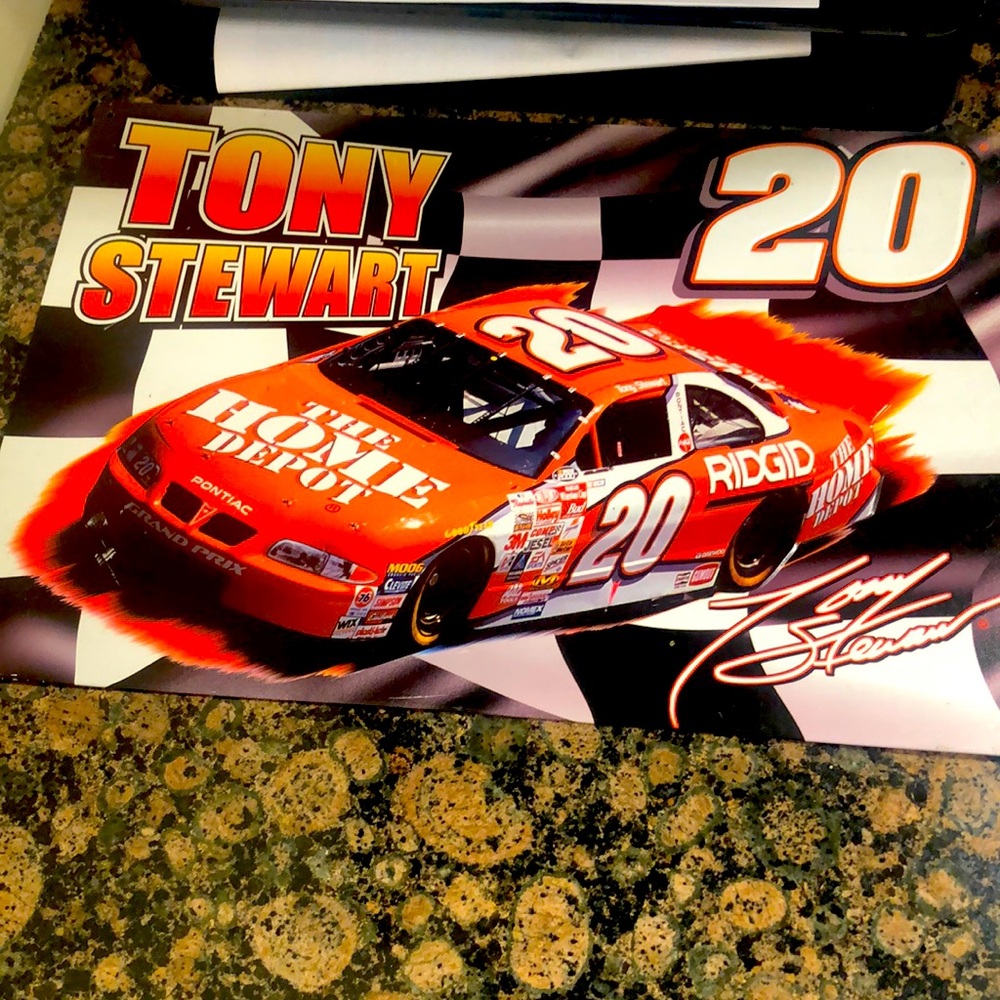 Tony Stewart Racing Sign 12x16 good used condition